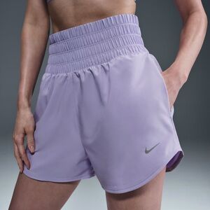 Like New NIKE One Women's Dri-FIT Ultra High-Waisted 3" Brief-Lined Shorts